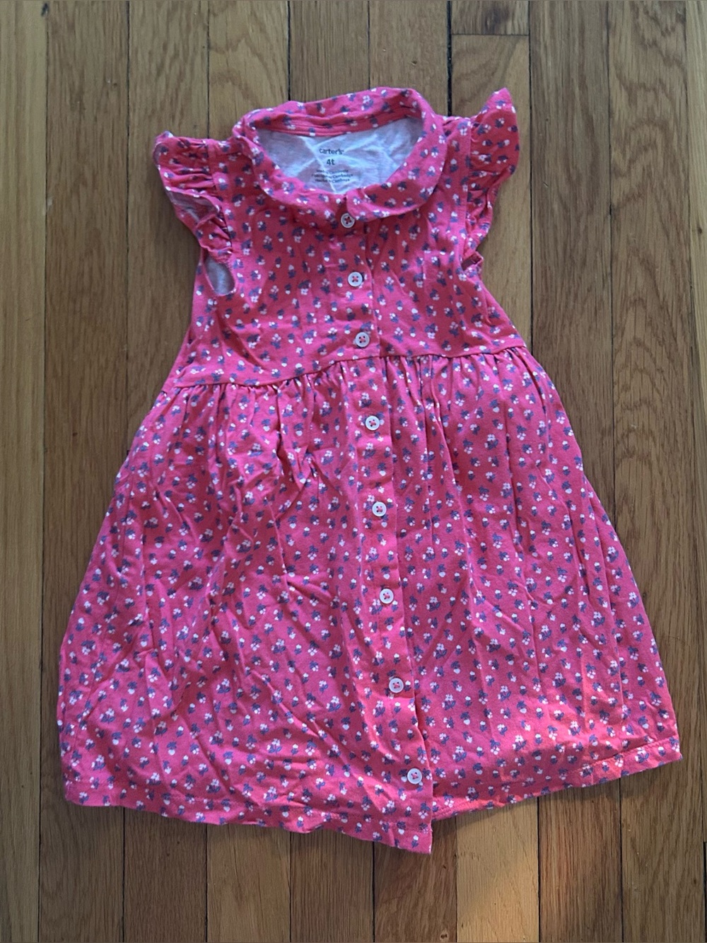 Carter's Pink Floral Button-Down Girls' Sundress in 4T